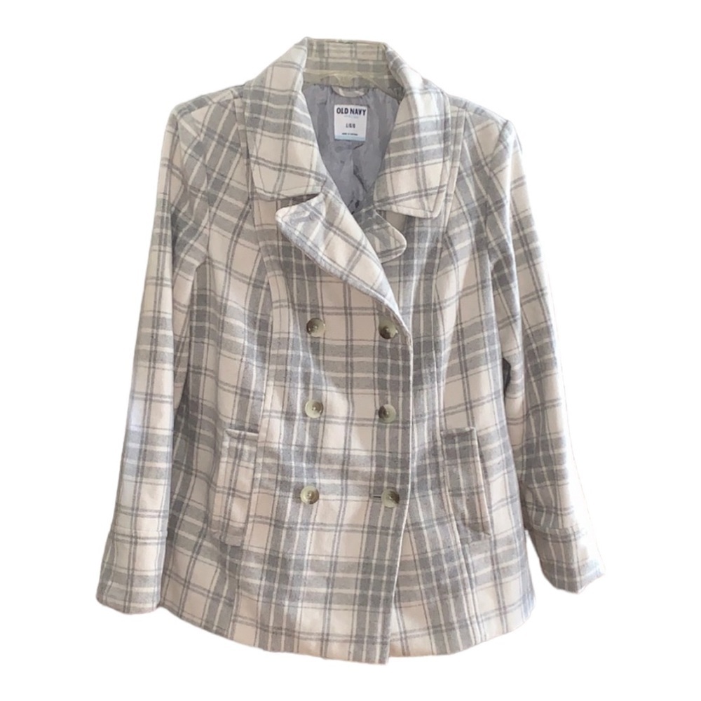 Old Navy Plaid Peacoat